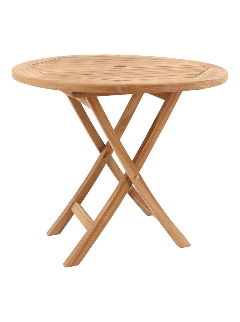 Mejia - Table ronde pliable 80cm Marron - Kiabi