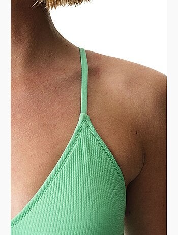 Meli maillot de bain texturé à col v penti