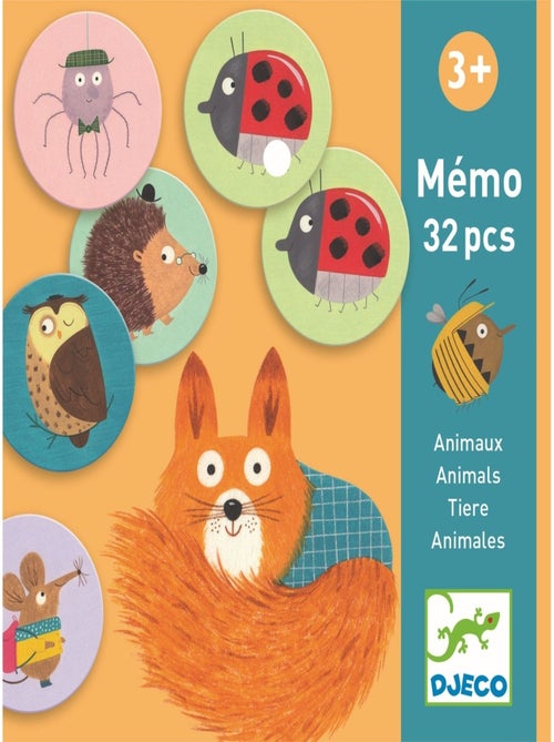 Mémo Animaux 32 pièces - Kiabi