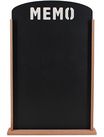 Mémo board ardoise contour bois 53x35cm
