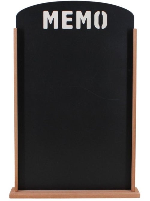 Mémo board ardoise contour bois 53x35cm - Kiabi