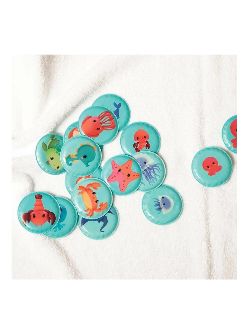 Mémo de bain Mes Bébés Animaux Bleu - Kiabi