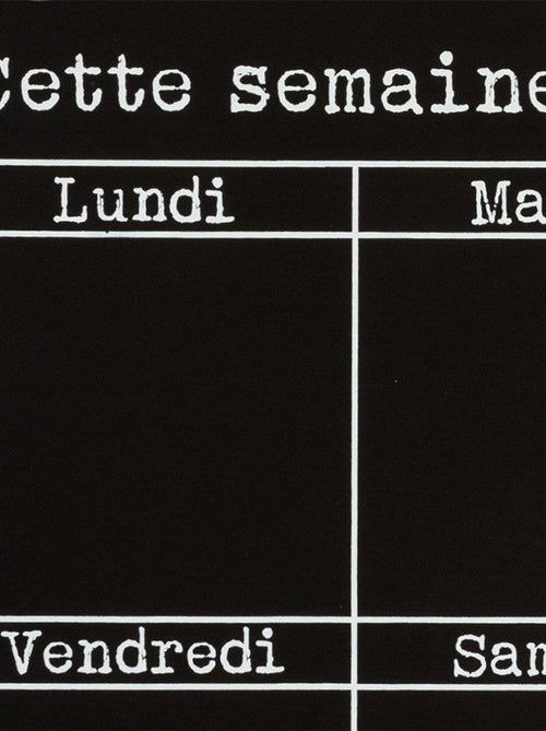 Mémo semainier ardoise - Kiabi