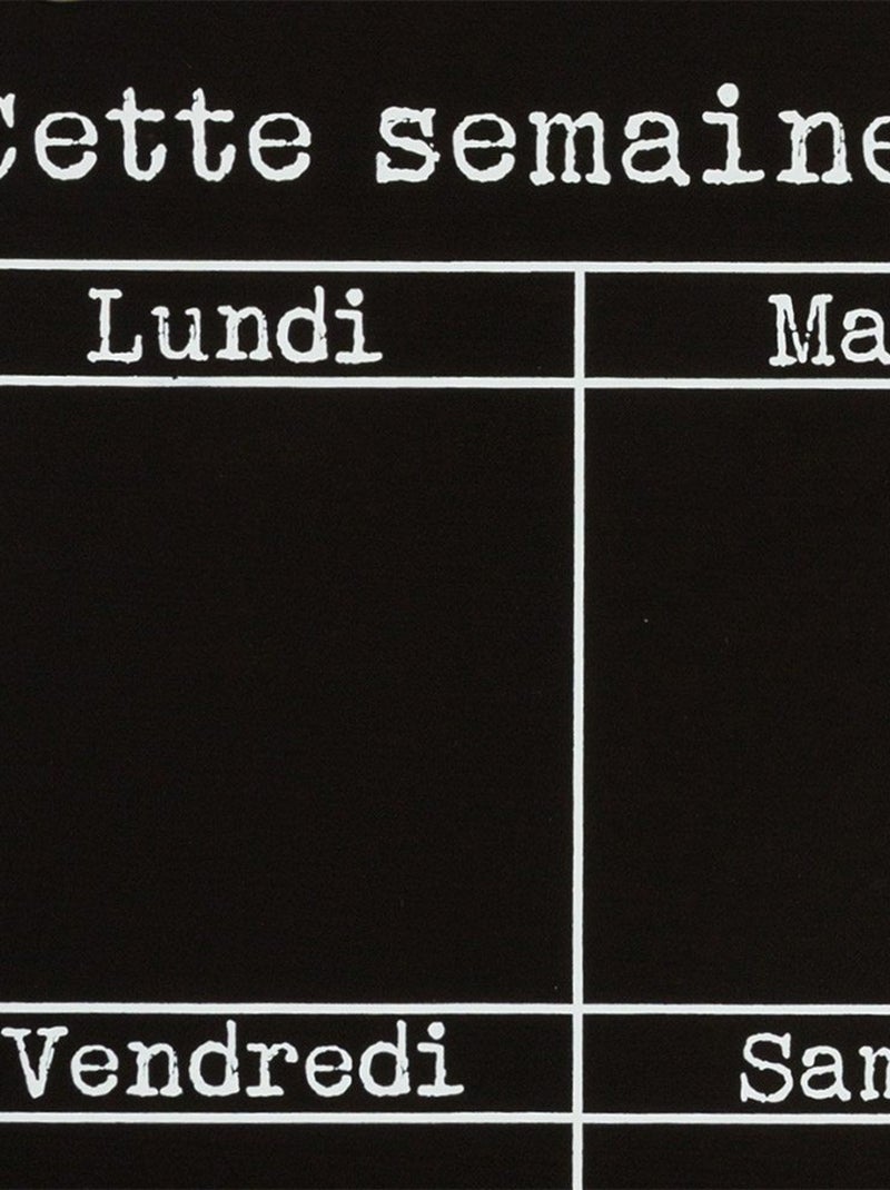 Mémo semainier ardoise Noir - Kiabi