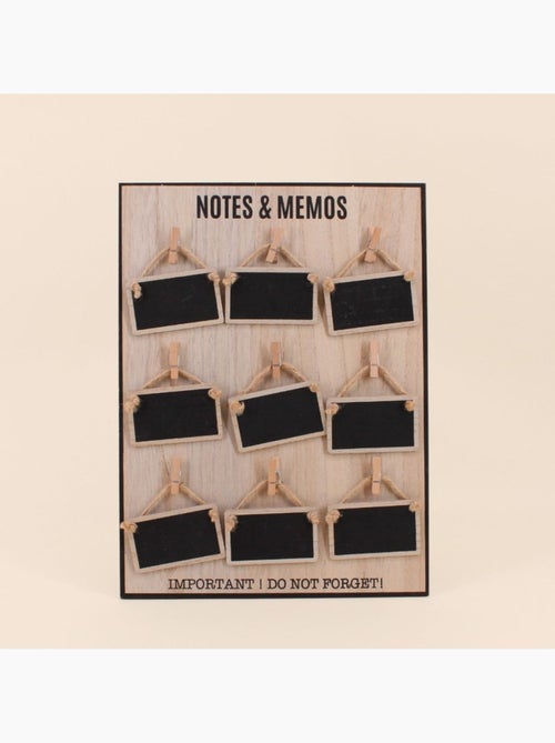 Memoboard avec 9 mini ardoises noires 40x30cm - Kiabi