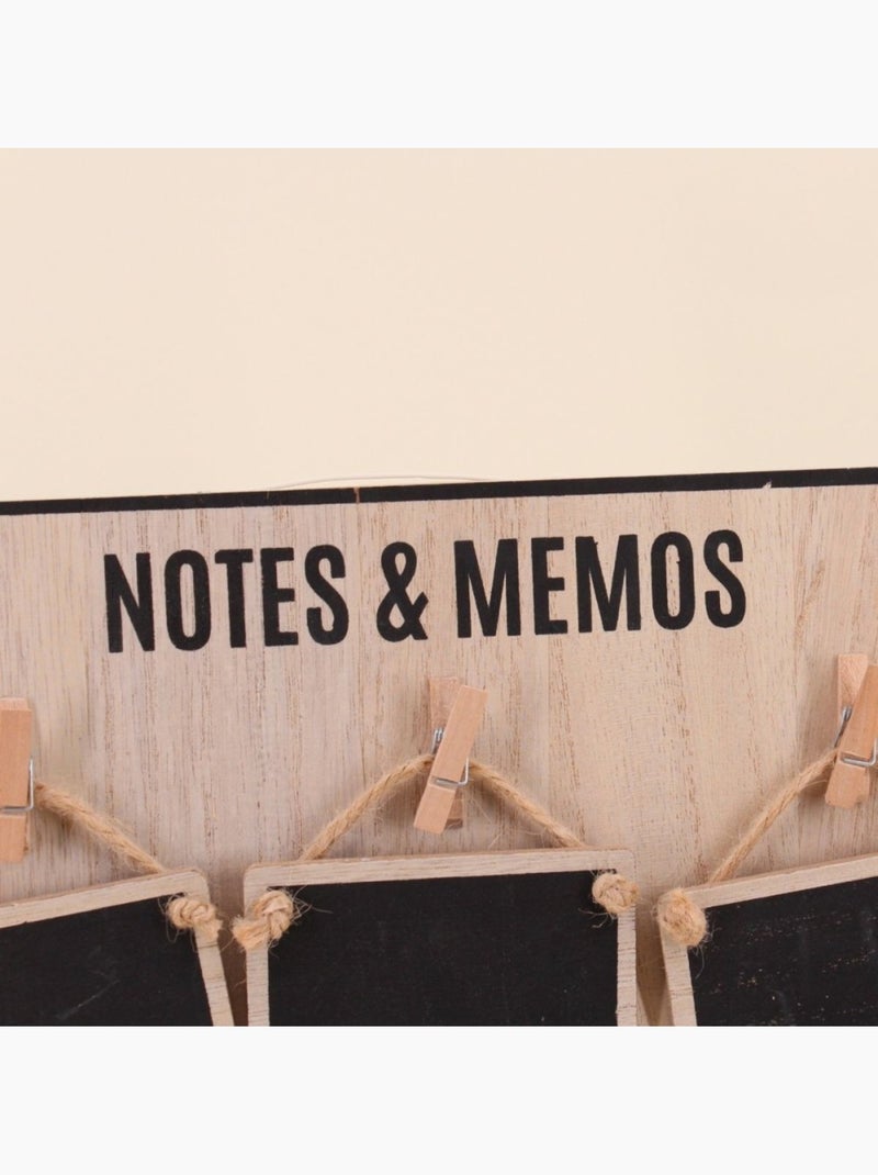 Memoboard avec 9 mini ardoises noires 40x30cm Beige - Kiabi