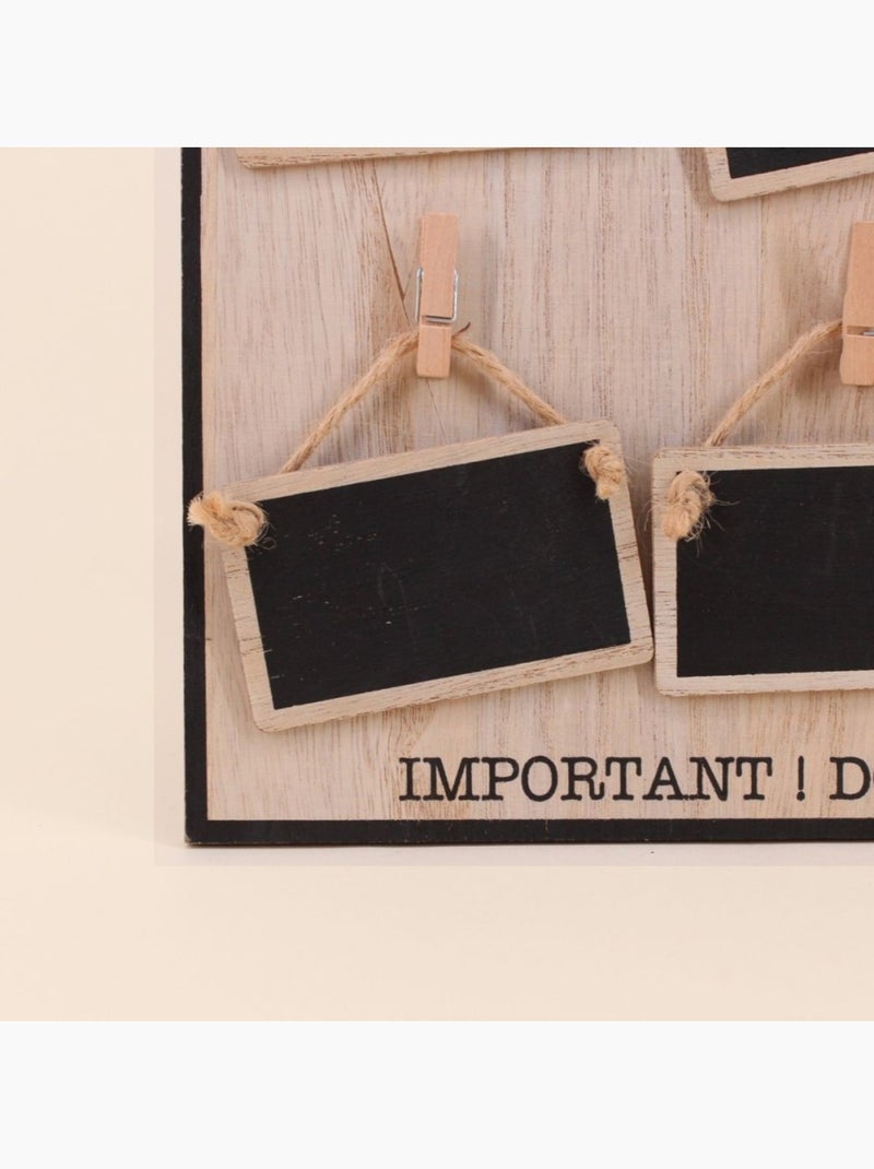 Memoboard avec 9 mini ardoises noires 40x30cm Beige - Kiabi