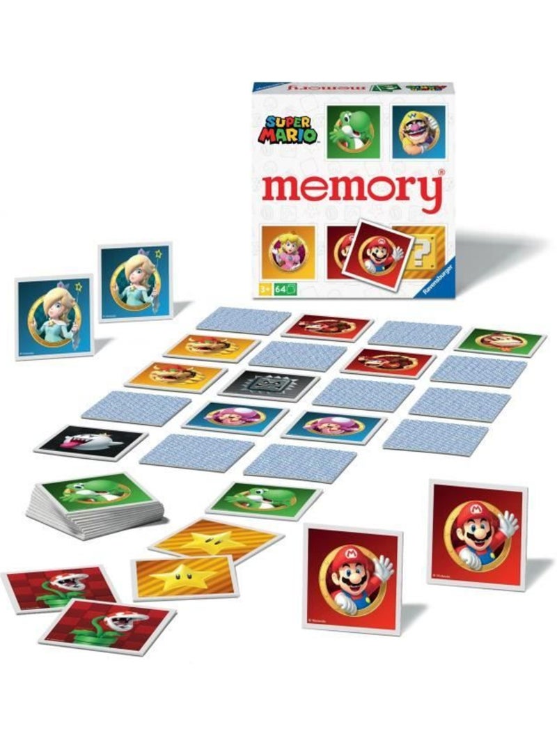 Memory Super Mario Ravensburger - Jeu Educatif pour Enfant à partir de 3 ans Blanc - Kiabi