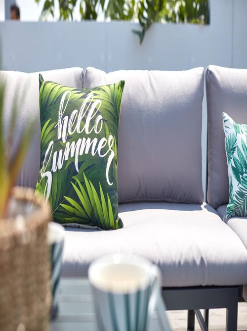 MEMPHIS Salon de jardin en aluminium Gris - Kiabi MEMPHIS Salon de jardin en aluminium Gris - Kiabi