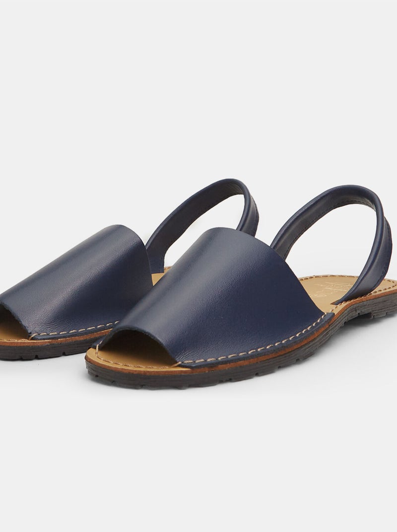 Menorquinas en cuir BATA Bleu - Kiabi
