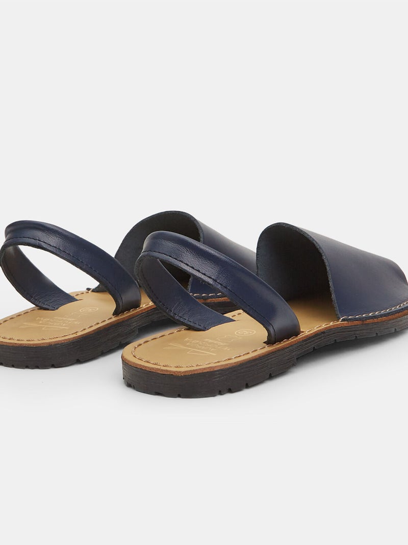 Menorquinas en cuir BATA Bleu - Kiabi