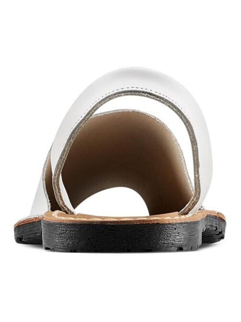 Menorquines en cuir Bata Blanc - Kiabi