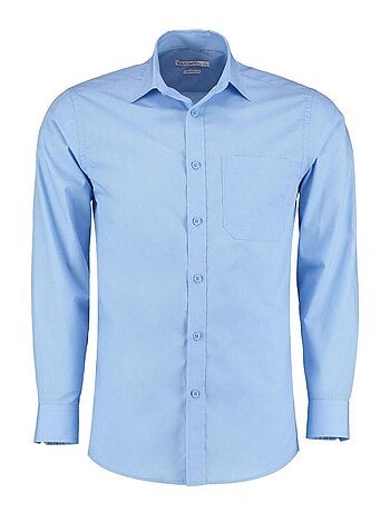 Mens poplin tailored long-sleeve formal shirt - kustom kit