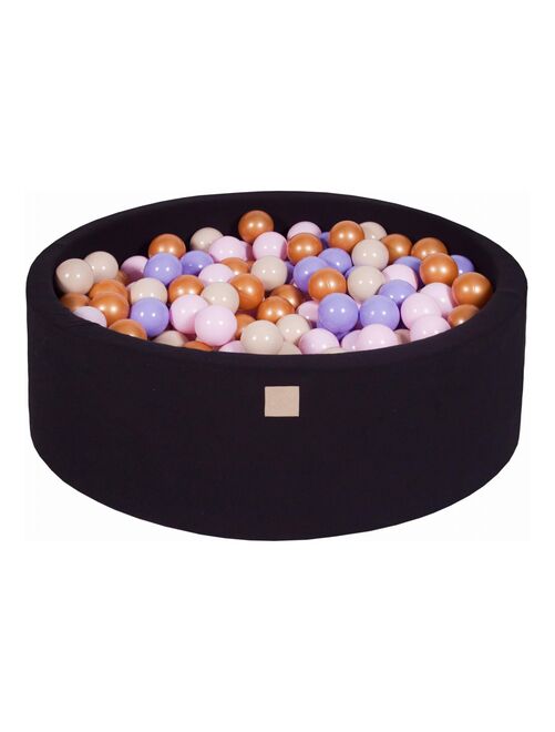 MeowBaby Piscine à Balles 90x30 cm 200 Balles Coton Noir: Doré/Beige/Rose Pastel/Épais - Kiabi