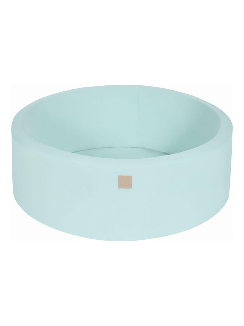 Piscine à balles ronde 90x30 cm en velours côtelé Churros, 200 balles – Bleu | Balles au choix