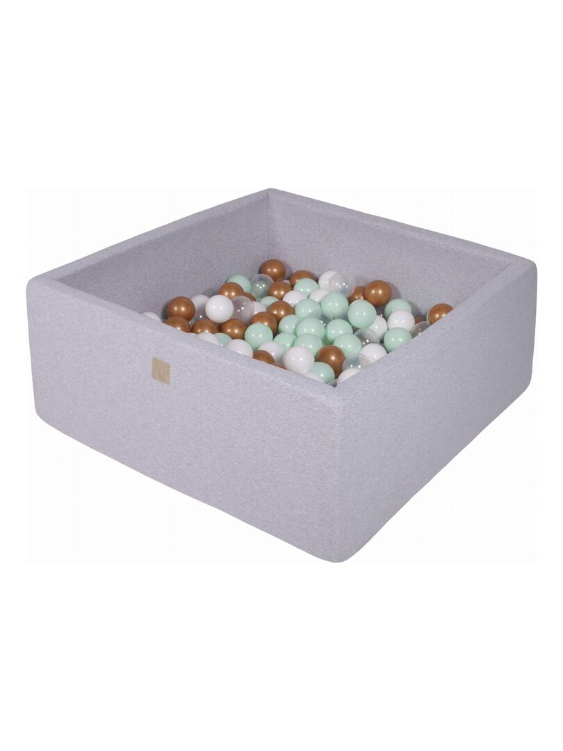 Piscine à Balles MEOWBABY 90x30cm Avec 150 Balles - Fabriquée En UE Gris Clair