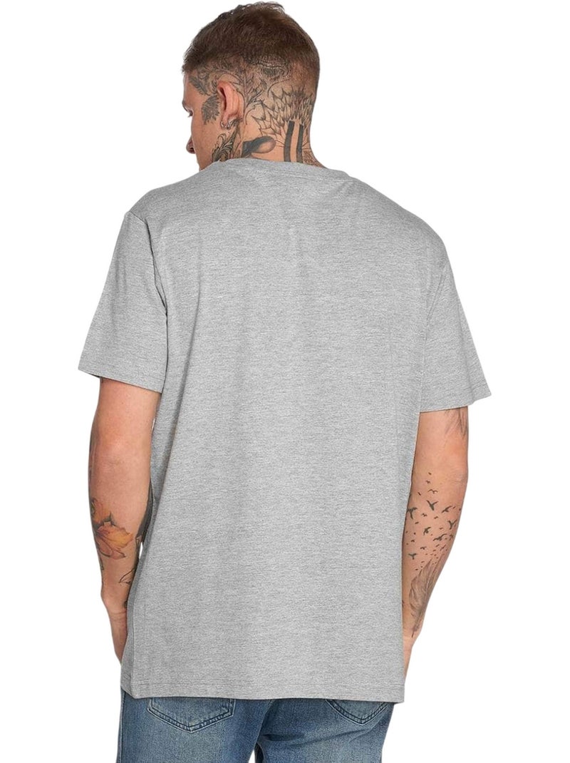 MerchCode - T-shirt motif Popeye BARBER SHOP (Popeye) Gris chiné - Kiabi