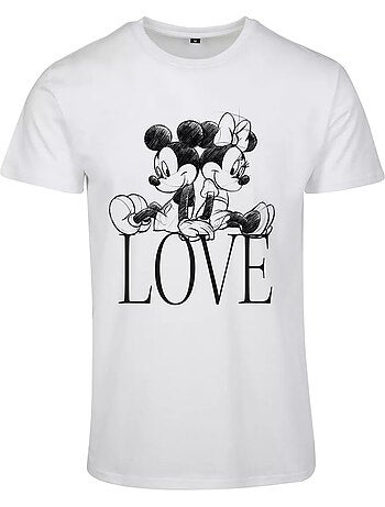 MerchCode - T-shirt motif/style Disney MINNIE LOVES MICKEY (Mickey Mouse, Minnie Mouse)