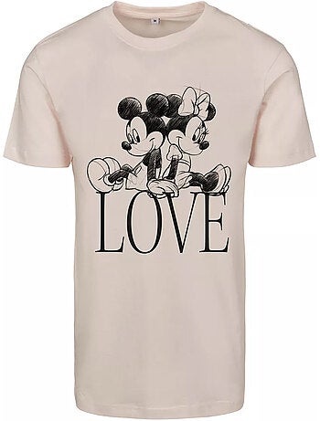 MerchCode - T-shirt motif/style Disney MINNIE LOVES MICKEY (Mickey Mouse, Minnie Mouse)