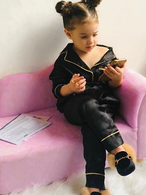 Méridienne canapé enfant design girly piètement bois velours rose - Kiabi