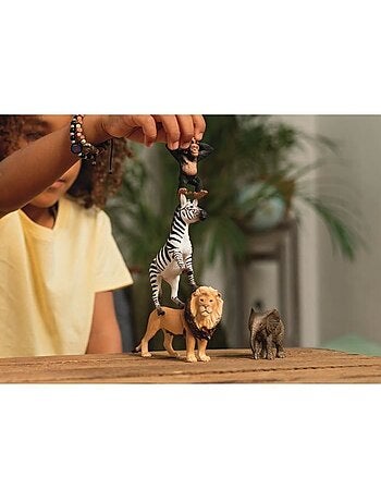Mes premiers animaux d'afrique, figurines d'animaux, schleich 42721 wild life, dès 5 ans