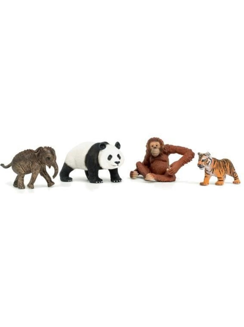 Mes premiers animaux d'asie, figurines d'animaux, schleich 42736 wild life, dès 5 ans Marron - Kiabi