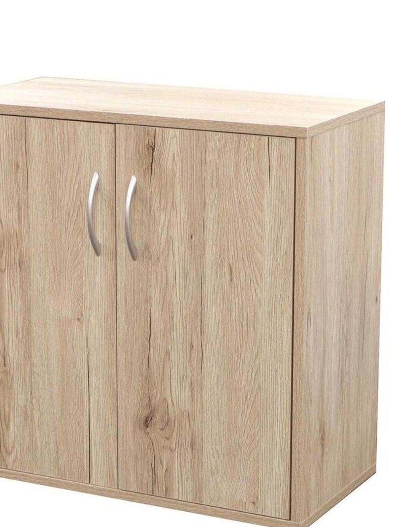Meuble 3 étagères 2 portes Pratik Beige - Kiabi