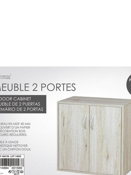 Meuble 3 étagères 2 portes Pratik - Kiabi