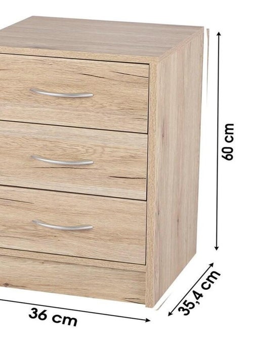 Meuble 3 tiroirs Pratik - Kiabi