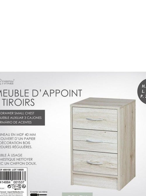 Meuble 3 tiroirs Pratik - Kiabi