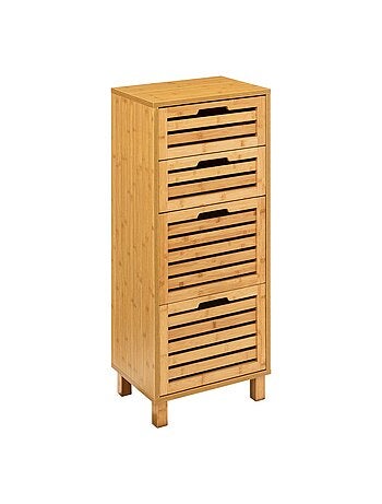 Meuble 4 tiroirs en bambou SICELA - Marron