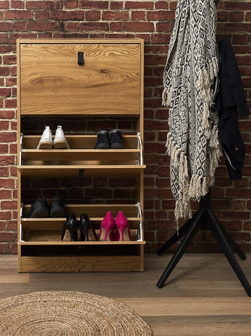 Meuble à chaussures 3 portes Abbott Argent - Kiabi