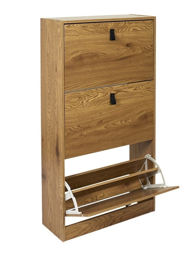 Meuble à chaussures 3 portes Abbott Argent - Kiabi