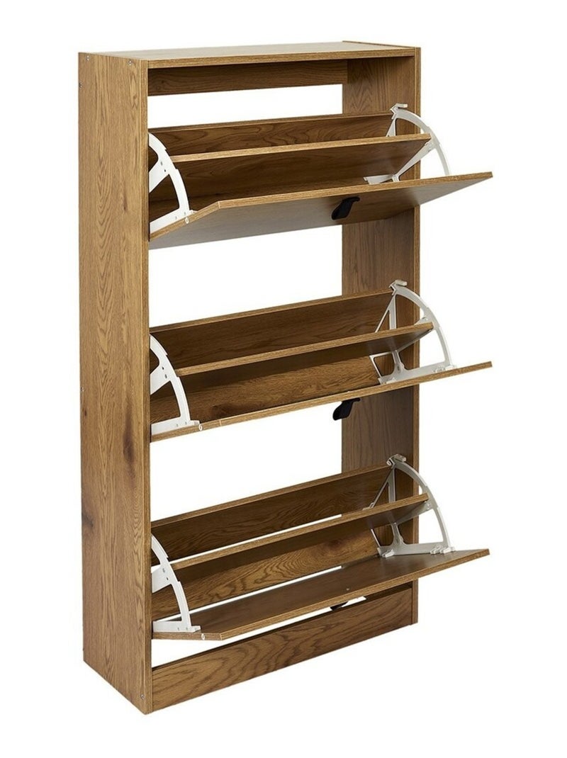 Meuble à chaussures 3 portes Abbott Argent - Kiabi