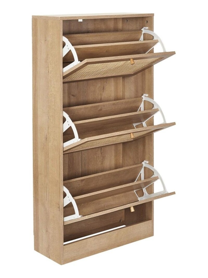 Meuble à chaussures 3 portes Bali Argent - Kiabi
