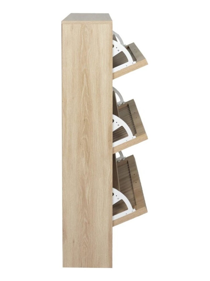 Meuble à chaussures 3 portes KLAUS Argent - Kiabi