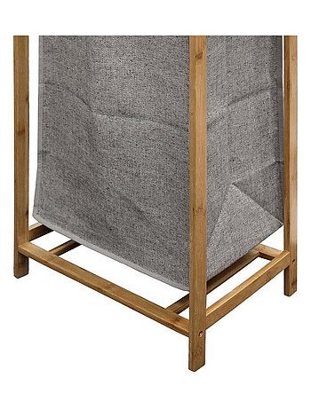 Meuble à linge 1 panier amovible bambou Tao