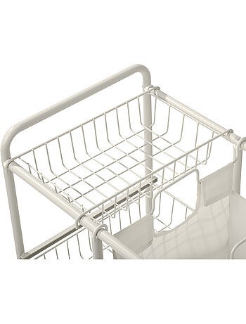 Meuble à linge 2 compartiments et 3 paniers LINEA