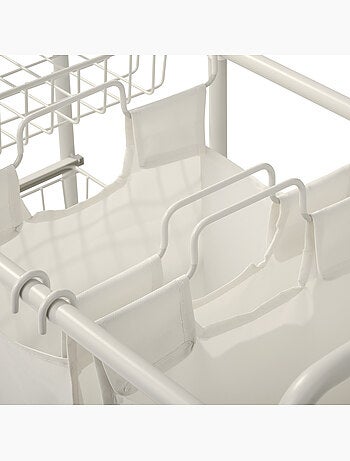 Meuble à linge 2 compartiments et 3 paniers LINEA