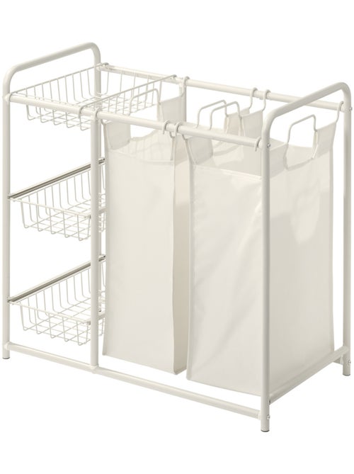Meuble à linge 2 compartiments et 3 paniers LINEA - Kiabi