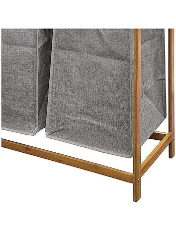 Meuble à linge 2 paniers amovibles bambou Tao