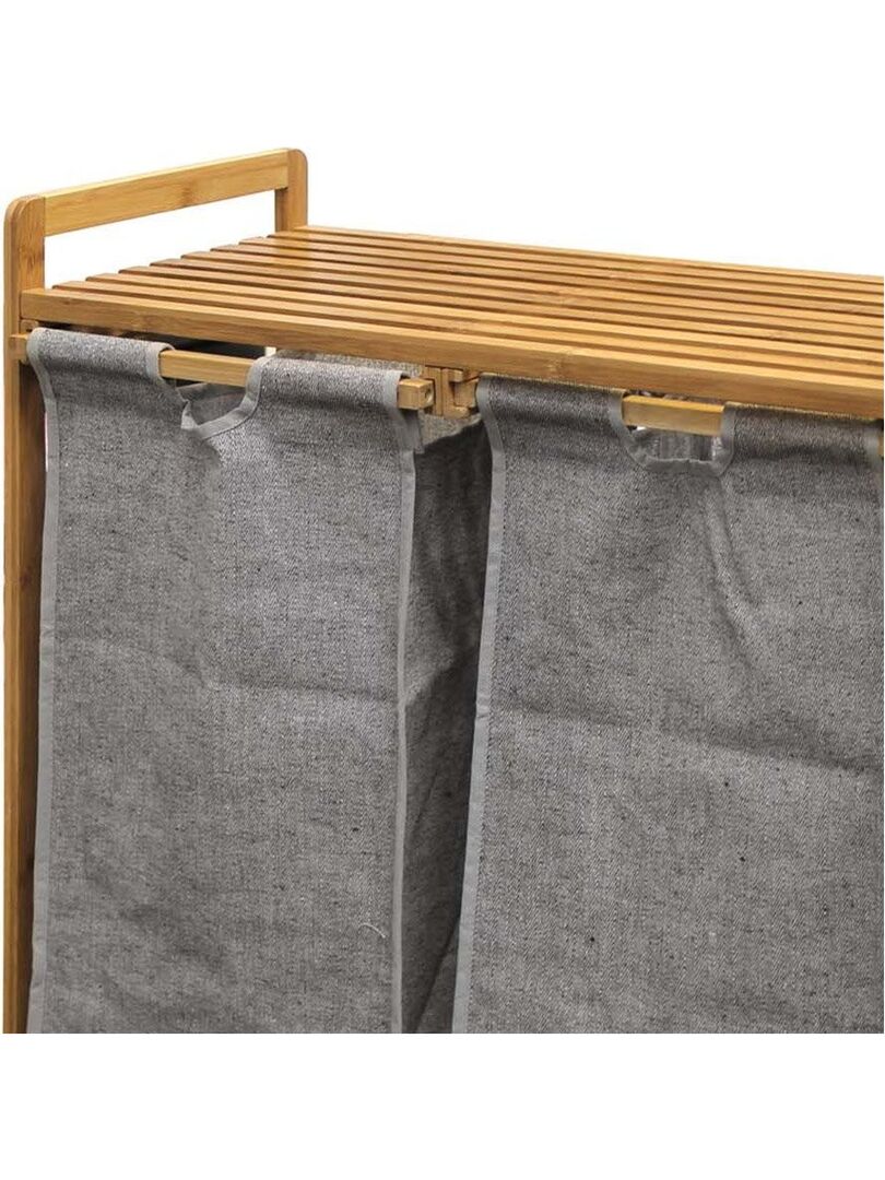 Panier à linge bambou naturel - Beige - Kiabi - 27.90€