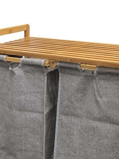Meuble à linge 2 paniers amovibles bambou Tao - Kiabi
