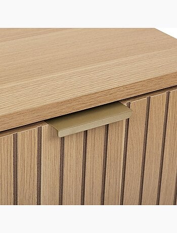 Meuble bas 1 porte et 1 tiroir en bois TASSO - Beige