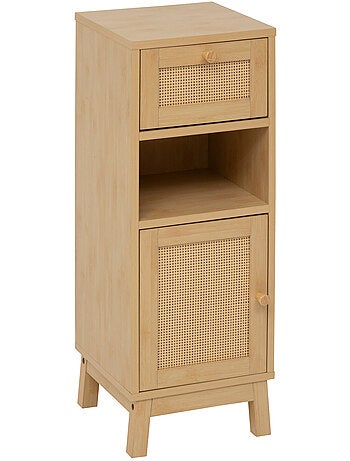 Meuble bas 1 porte et 1 tiroir en cannage CANE