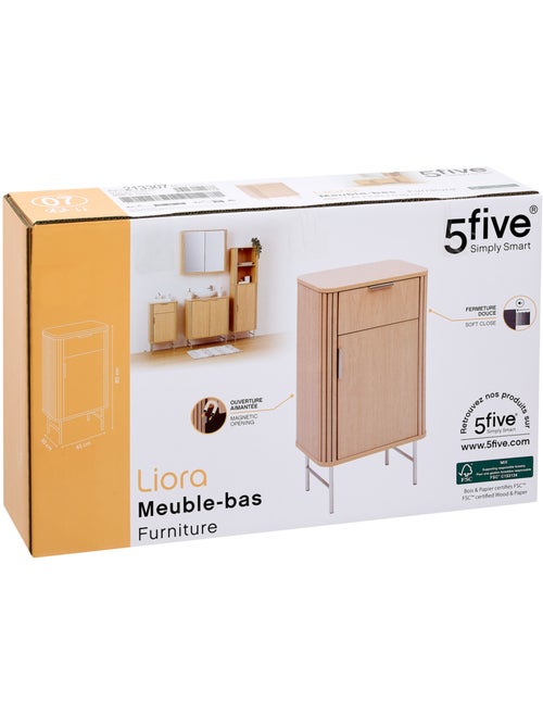 Meuble bas de salle de bain 1 porte LIORA - Kiabi
