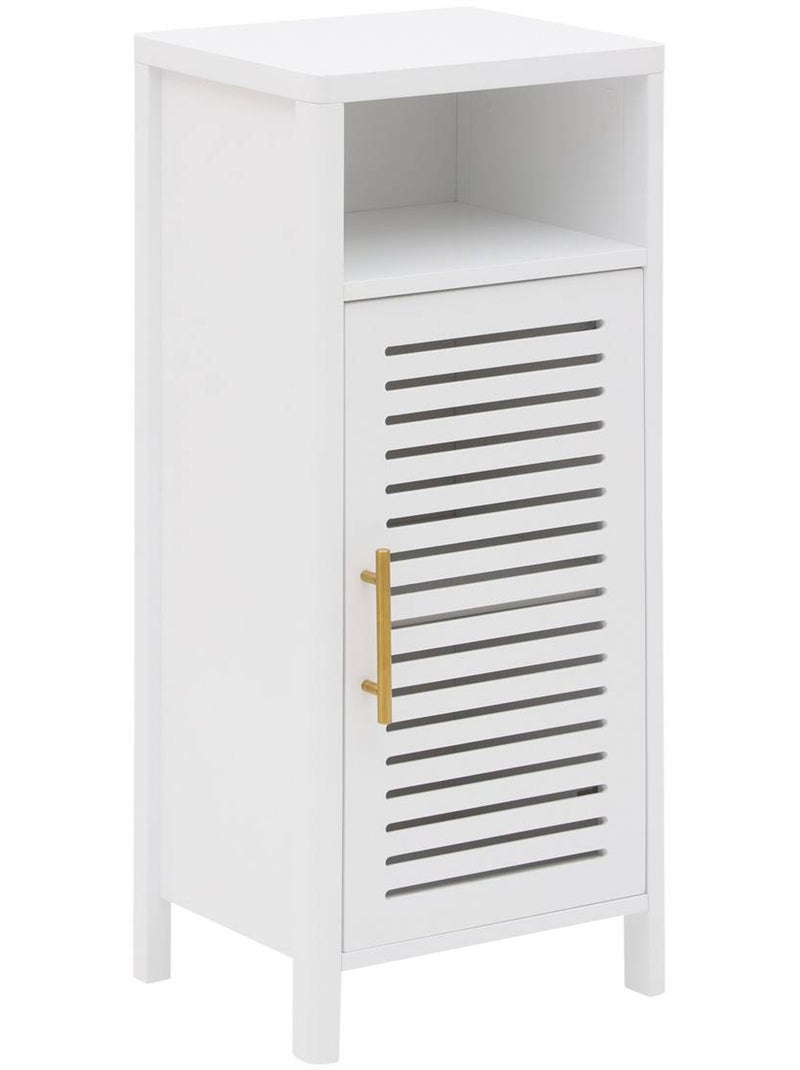 Meuble bas rectangulaire avec porte OREA Blanc - Kiabi