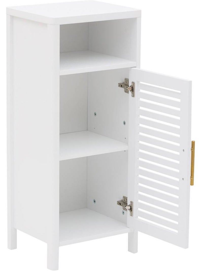 Meuble bas rectangulaire avec porte OREA Blanc - Kiabi