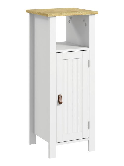 Meuble bas salle de bain porte 2 étagères niche - Kiabi