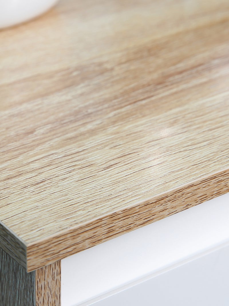Meuble colonne bas salle de bain style cosy porte tiroir Beige - Kiabi